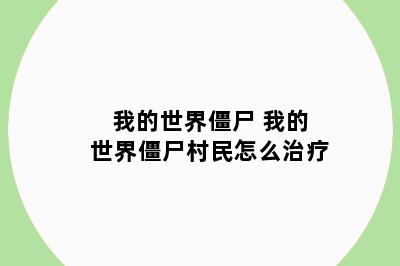 我的世界僵尸 我的世界僵尸村民怎么治疗